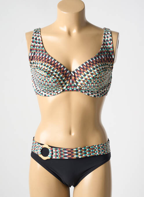 Maillot de bain 2 pièces noir LIDEA pour femme