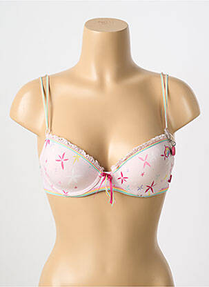 Soutien-gorge effet matière satinée haut soutien-gorge moulé rose LULUCASTAGNETTE femme
