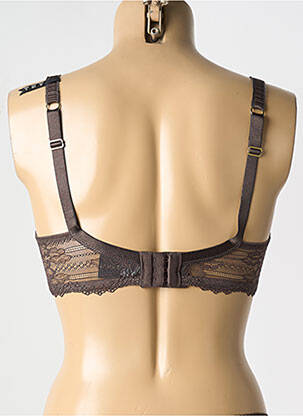 Soutien-gorge effet matière satinée haut soutien-gorge moulé marron CHANTELLE femme