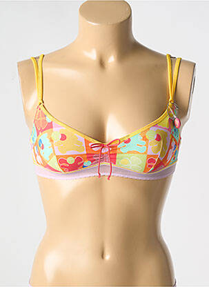 Soutien-gorge sans armature haut triangles jaune LULUCASTAGNETTE femme