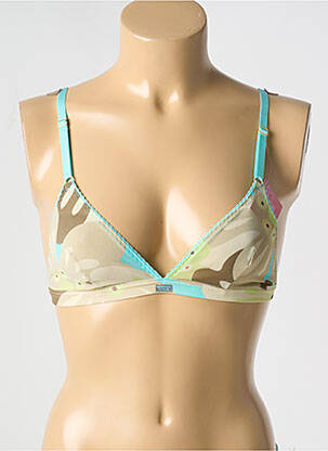 Soutien-gorge sans armature haut triangles bleu BANANA MOON femme