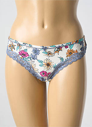 Tanga effet matière satinée gris ESPRIT femme