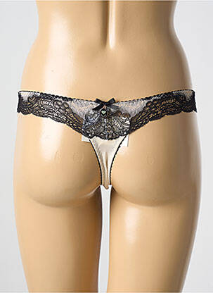Tanga tissage satiné beige TWIN-SET SIMONA BARBIERI femme