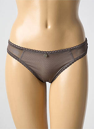 Tanga stretch marron ESPRIT femme