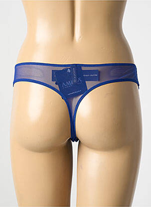 String broderie bleu AMBRA femme