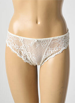 Tanga broderie beige MILLESIA femme