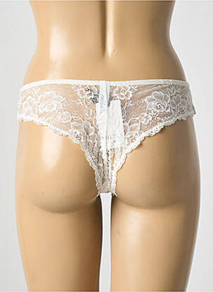 Tanga broderie beige MILLESIA femme