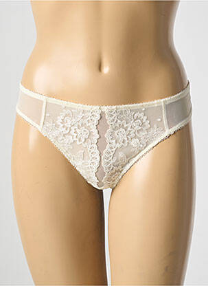 String broderie beige MILLESIA femme
