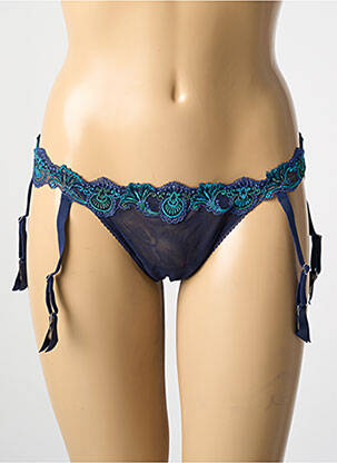 Tanga stretch bleu AMBRA femme