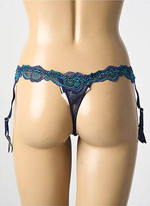 Tanga stretch bleu AMBRA femme