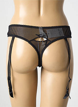 Tanga stretch noir MILLESIA femme