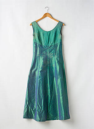 Robe longue coupe évasée fines bretelles vert SANS MARQUE femme