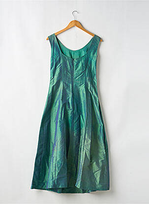 Robe longue coupe évasée fines bretelles vert SANS MARQUE femme