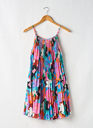 Robe courte coupe évasée fines bretelles bleu LILI SIDONIO femme