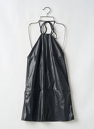 Robe courte fermeture zippée au dos fines bretelles noir CIDER femme