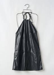 Robe courte fermeture zippée au dos fines bretelles noir CIDER femme