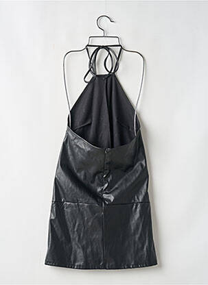 Robe courte fermeture zippée au dos fines bretelles noir CIDER femme
