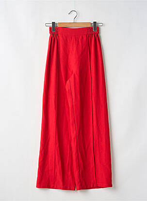 Pantalon flare taille élastique rouge CIDER femme