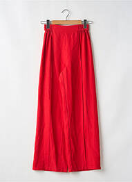 Pantalon flare taille élastique rouge CIDER femme