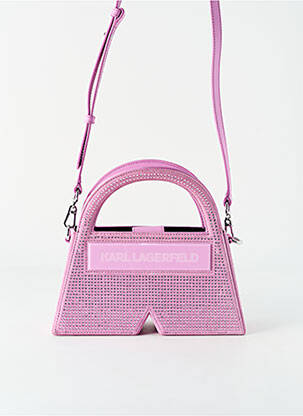 Sac multipoches forme rectangulaire rose KARL LAGERFELD femme