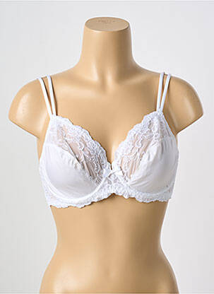 Soutien-gorge broderie haut soutien-gorge emboitant blanc AMBRA femme