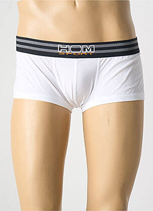 Boxer effet matière satinée blanc HOM homme