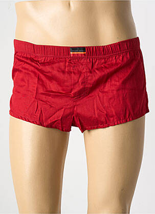 Boxer effet matière satinée rouge HOM homme