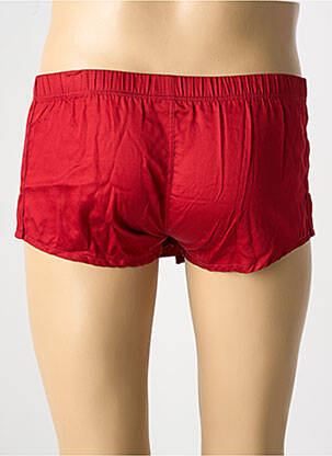 Boxer effet matière satinée rouge HOM homme