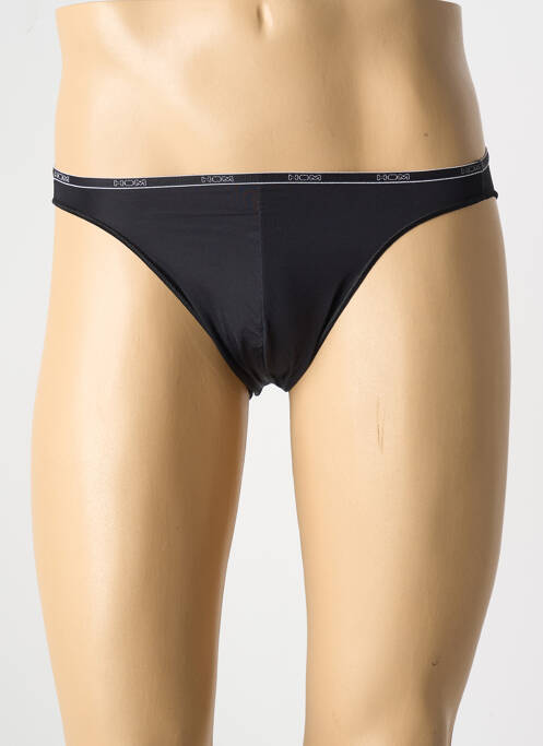 Slip effet matière satinée noir HOM homme
