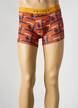 Boxer imprimé fantaisie orange ARTHUR homme