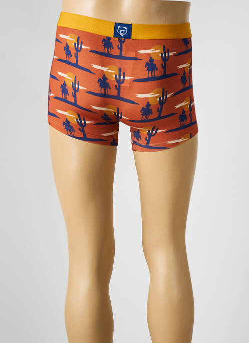 Boxer imprimé fantaisie orange ARTHUR homme