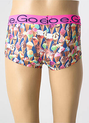 Boxer effet matière satinée rose E.GO homme