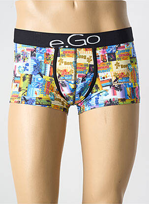 Boxer effet matière satinée jaune E.GO homme