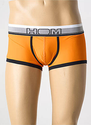 Boxer effet matière satinée orange HOM homme