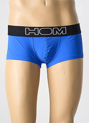 Boxer effet matière satinée bleu HOM homme