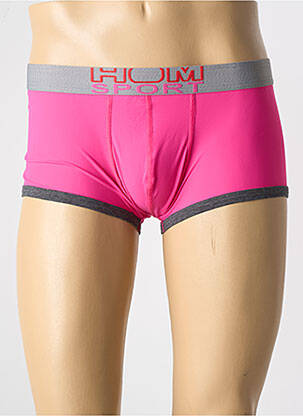 Boxer effet matière satinée rose HOM homme