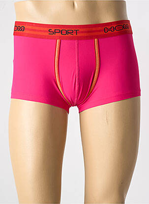 Boxer effet matière satinée rose HOM homme