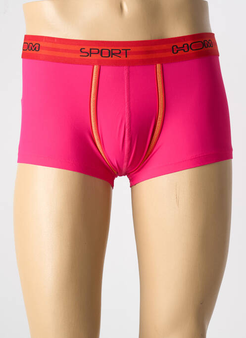Boxer effet matière satinée rose HOM homme