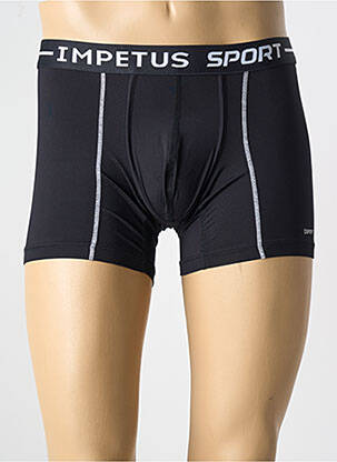 Boxer effet matière satinée noir IMPETUS homme