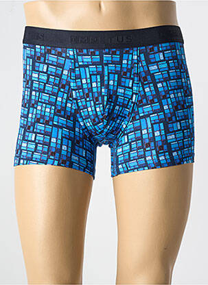 Boxer effet matière satinée bleu IMPETUS homme