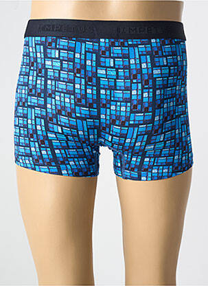 Boxer effet matière satinée bleu IMPETUS homme