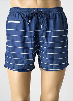 Short de bain effet matière satinée bleu MASSANA homme