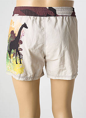 Short de bain effet matière satinée beige HOM homme