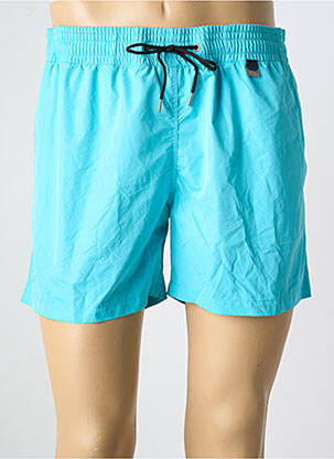 Short de bain effet matière satinée bleu HOM homme