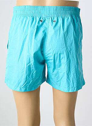 Short de bain effet matière satinée bleu HOM homme
