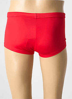 Short de bain effet matière satinée rouge HOM homme