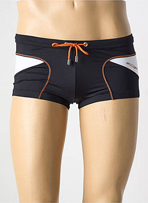 Short de bain effet matière satinée noir HOM homme