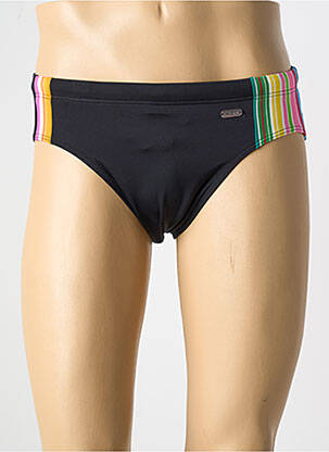 Slip de bain effet matière satinée noir HOM homme