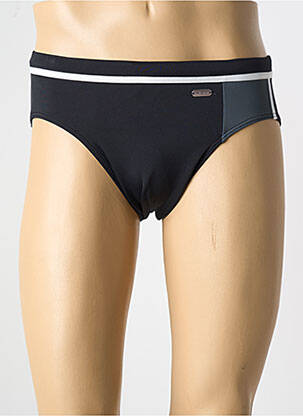 Slip de bain effet matière satinée noir HOM homme