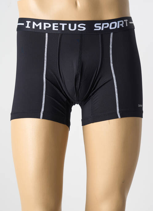 Boxer effet matière satinée noir IMPETUS homme